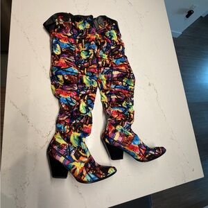 Colorful Abstract Women's Boots